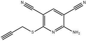 2-amino-6-(2-propynylsulfanyl)-3,5-pyridinedicarbonitrile 구조식 이미지