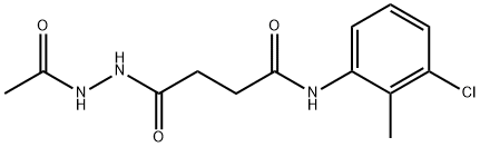 4-(2-acetylhydrazino)-N-(3-chloro-2-methylphenyl)-4-oxobutanamide 구조식 이미지