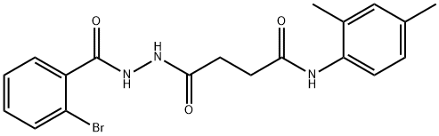 4-[2-(2-bromobenzoyl)hydrazino]-N-(2,4-dimethylphenyl)-4-oxobutanamide 구조식 이미지