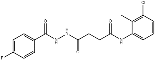 N-(3-chloro-2-methylphenyl)-4-[2-(4-fluorobenzoyl)hydrazino]-4-oxobutanamide Structure