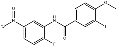 N-(2-fluoro-5-nitrophenyl)-3-iodo-4-methoxybenzamide 구조식 이미지