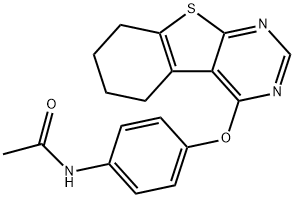 N-[4-(5,6,7,8-tetrahydro[1]benzothieno[2,3-d]pyrimidin-4-yloxy)phenyl]acetamide Structure