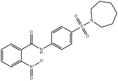 N-[4-(1-azepanylsulfonyl)phenyl]-2-nitrobenzamide 구조식 이미지