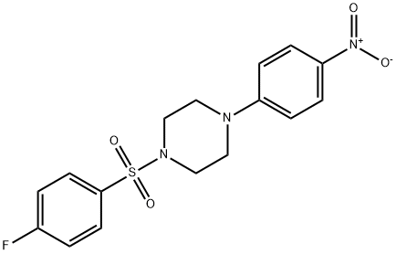 1-[(4-fluorophenyl)sulfonyl]-4-{4-nitrophenyl}piperazine 구조식 이미지