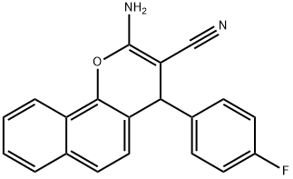 2-amino-4-(4-fluorophenyl)-4H-benzo[h]chromene-3-carbonitrile Structure