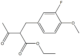 Ethyl 2-[(3-fluoro-4-methoxy)benzyl]-3-oxobutyrate 구조식 이미지