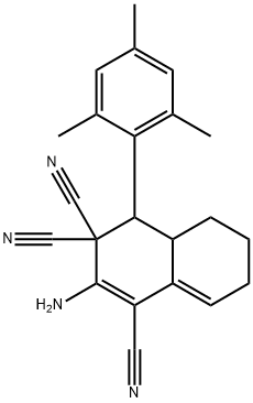 2-amino-4-mesityl-4a,5,6,7-tetrahydro-1,3,3(4H)-naphthalenetricarbonitrile Structure