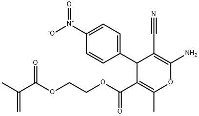 2-(methacryloyloxy)ethyl 6-amino-5-cyano-2-methyl-4-(4-nitrophenyl)-4H-pyran-3-carboxylate 구조식 이미지