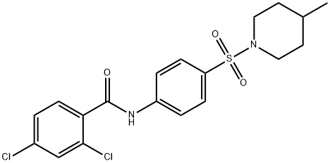 2,4-dichloro-N-{4-[(4-methyl-1-piperidinyl)sulfonyl]phenyl}benzamide Structure