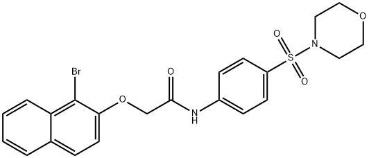 2-[(1-bromo-2-naphthyl)oxy]-N-[4-(4-morpholinylsulfonyl)phenyl]acetamide Structure