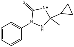 5-cyclopropyl-5-methyl-2-phenyl-1,2,4-triazolidine-3-thione 구조식 이미지