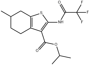 isopropyl 6-methyl-2-[(trifluoroacetyl)amino]-4,5,6,7-tetrahydro-1-benzothiophene-3-carboxylate Structure