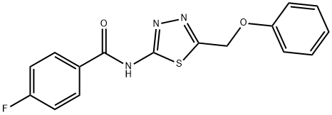 4-fluoro-N-[5-(phenoxymethyl)-1,3,4-thiadiazol-2-yl]benzamide Structure