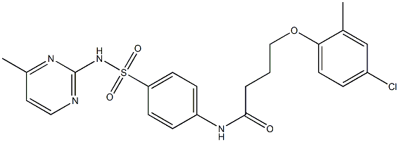 4-(4-chloro-2-methylphenoxy)-N-(4-{[(4-methyl-2-pyrimidinyl)amino]sulfonyl}phenyl)butanamide 구조식 이미지