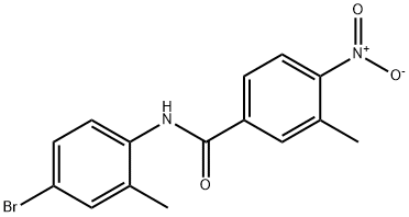 N-(4-bromo-2-methylphenyl)-3-methyl-4-nitrobenzamide 구조식 이미지