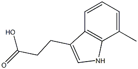 3-(7-Methyl-3-indolyl)propanoic Acid Structure