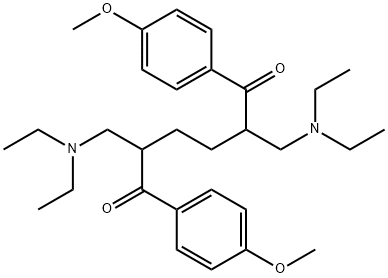2,5-bis[(diethylamino)methyl]-1,6-bis(4-methoxyphenyl)hexane-1,6-dione Structure