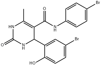 4-(5-bromo-2-hydroxyphenyl)-N-(4-bromophenyl)-6-methyl-2-oxo-1,2,3,4-tetrahydro-5-pyrimidinecarboxamide Structure