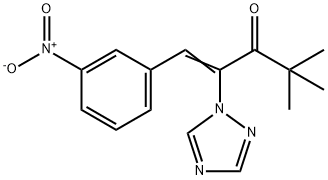 4,4-dimethyl-1-(3-nitrophenyl)-2-(1H-1,2,4-triazol-1-yl)-1-penten-3-one 구조식 이미지