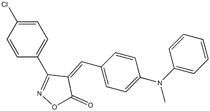 3-(4-chlorophenyl)-4-[4-(methylanilino)benzylidene]-5(4H)-isoxazolone Structure