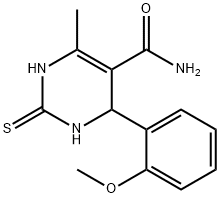 4-(2-methoxyphenyl)-6-methyl-2-thioxo-1,2,3,4-tetrahydro-5-pyrimidinecarboxamide Structure