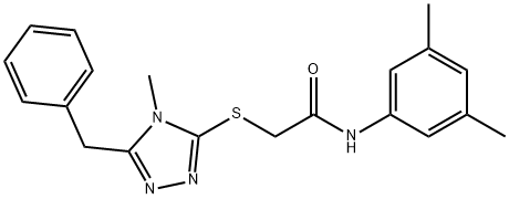 2-[(5-benzyl-4-methyl-4H-1,2,4-triazol-3-yl)sulfanyl]-N-(3,5-dimethylphenyl)acetamide Structure