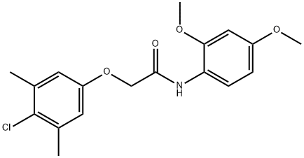 2-(4-chloro-3,5-dimethylphenoxy)-N-(2,4-dimethoxyphenyl)acetamide 구조식 이미지