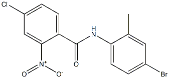 N-(4-bromo-2-methylphenyl)-4-chloro-2-nitrobenzamide Structure