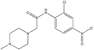 N-{2-chloro-4-nitrophenyl}-2-(4-methyl-1-piperazinyl)acetamide 구조식 이미지