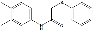 N-(3,4-dimethylphenyl)-2-(phenylsulfanyl)acetamide Structure