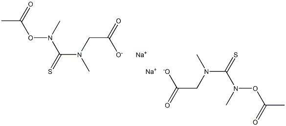 3-Carboxymethyl-1,3-dimethyl-thioureido acetic acid, di-sodium salt Structure