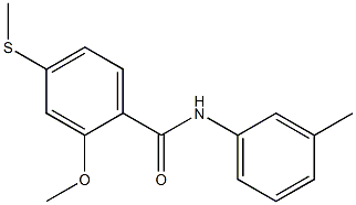 2-methoxy-N-(3-methylphenyl)-4-(methylsulfanyl)benzamide 구조식 이미지