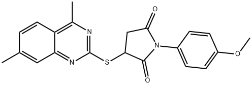 3-[(4,7-dimethylquinazolin-2-yl)sulfanyl]-1-(4-methoxyphenyl)pyrrolidine-2,5-dione Structure