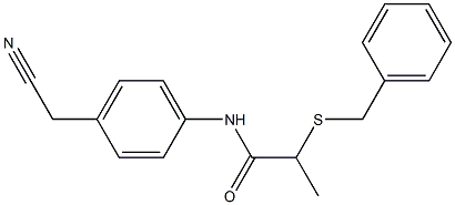 2-(benzylsulfanyl)-N-[4-(cyanomethyl)phenyl]propanamide 구조식 이미지