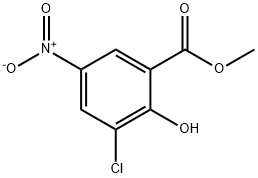 3-Chloro-2-hydroxy-5-nitro-benzoic acid methyl ester Structure