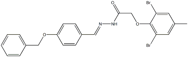N'-[4-(benzyloxy)benzylidene]-2-(2,6-dibromo-4-methylphenoxy)acetohydrazide Structure