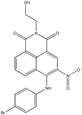 6-(4-bromoanilino)-2-(2-hydroxyethyl)-5-nitro-1H-benzo[de]isoquinoline-1,3(2H)-dione 구조식 이미지