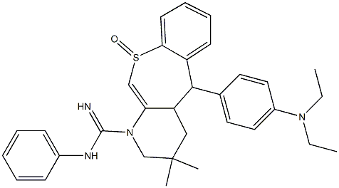 5-[4-(diethylamino)phenyl]-3,3-dimethyl-10-oxo-N-phenyl-3,4,5,10-tetrahydro[2]benzothiepino[3,4-b]pyridine-1(2H)-carboximidamide Structure