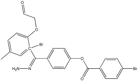 4-{2-[(2-bromo-4-methylphenoxy)acetyl]carbohydrazonoyl}phenyl 4-bromobenzoate Structure