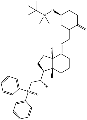 tert-Butyl-[3S-(2-{1R-[2-(diphenyl-phosphinoyl)-1S-methyl-ethyl]-7R-methyl-octahydro-inden-4-ylidene}-ethylidene)-
4-methylene-cyclohexyloxy]-dimethyl-silane Structure