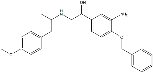 1-(3-amino-4-(benzyloxy)phenyl)-2-((1-(4-methoxyphenyl)propan-2-yl)amino)ethan-1-ol Structure
