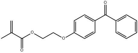 2-Propenoic acid, 2-methyl-, 2-(4-benzoylphenoxy)ethyl ester 구조식 이미지