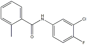 N-(3-chloro-4-fluorophenyl)-2-methylbenzamide Structure