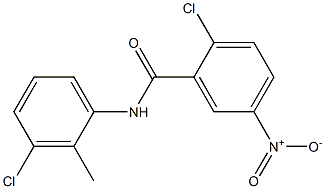 2-chloro-N-(3-chloro-2-methylphenyl)-5-nitrobenzamide 구조식 이미지