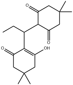 2-[1-(2-hydroxy-4,4-dimethyl-6-oxo-1-cyclohexen-1-yl)propyl]-5,5-dimethyl-1,3-cyclohexanedione 구조식 이미지