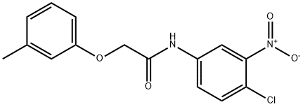 N-(4-chloro-3-nitrophenyl)-2-(3-methylphenoxy)acetamide 구조식 이미지