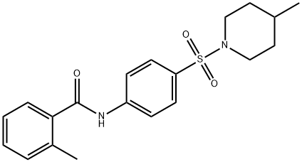 2-methyl-N-{4-[(4-methyl-1-piperidinyl)sulfonyl]phenyl}benzamide Structure