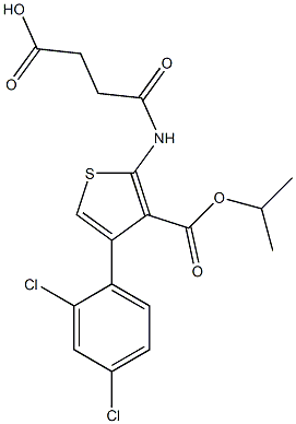 4-{[4-(2,4-dichlorophenyl)-3-(isopropoxycarbonyl)-2-thienyl]amino}-4-oxobutanoic acid 구조식 이미지