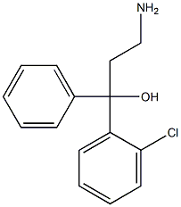 3-Amino-1-(2-chlorophenyl)-1-phenylpropan-1-ol Structure