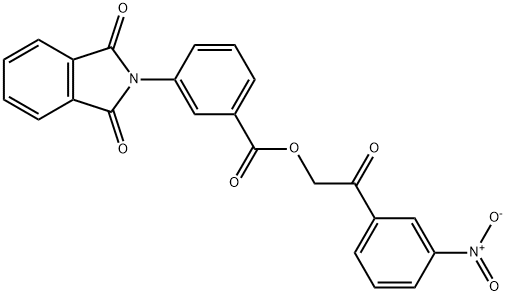 2-{3-nitrophenyl}-2-oxoethyl 3-(1,3-dioxo-1,3-dihydro-2H-isoindol-2-yl)benzoate 구조식 이미지